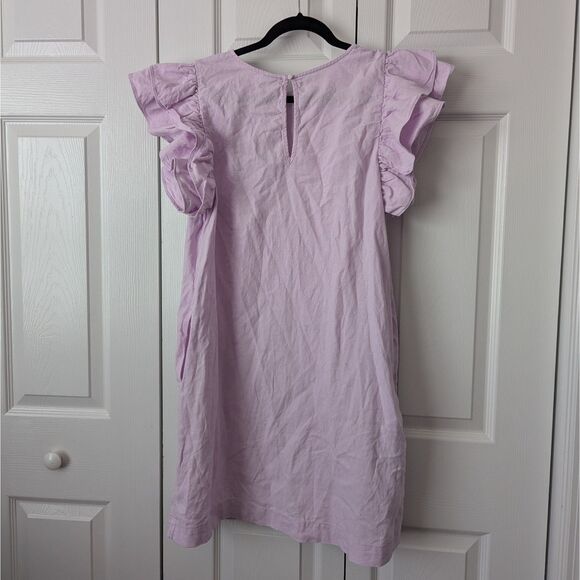 A New Day Ruffle Sleeve Dress | Women’s Large | Pink Linen Blend with Pockets - Picture 5 of 5